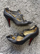 Faith leather black high heel