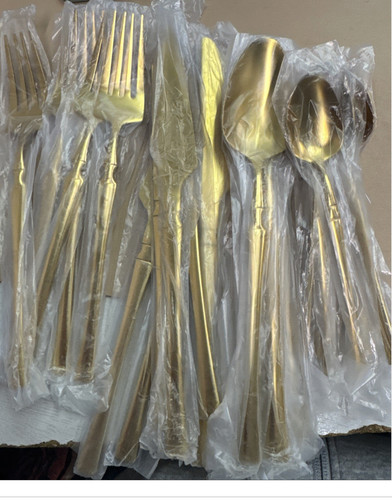 Piece cutlery set gold - piece,