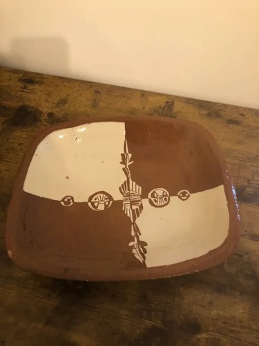 Studio student pottery plate - pottery,