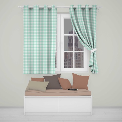 Blackout eyelet curtains mint - blackout,