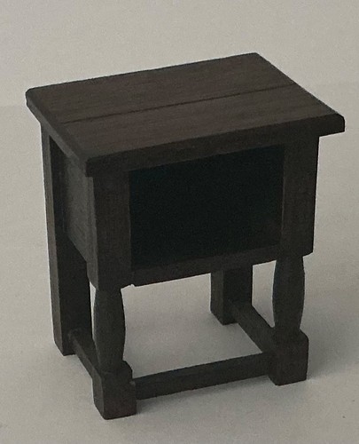 Dolls house wooden bedside - dolls,