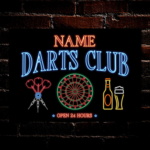 Personalised darts club - darts,
