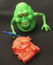 The Real Ghostbusters Green Ghost (Slimer) with red proton pack Kenner 1989