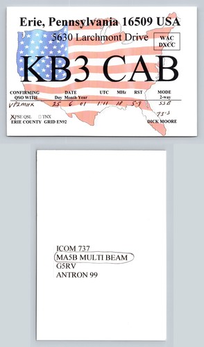 Ham radio qsl qso - qsl, kb3