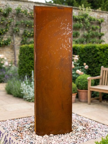 Corten steel water - water, wall