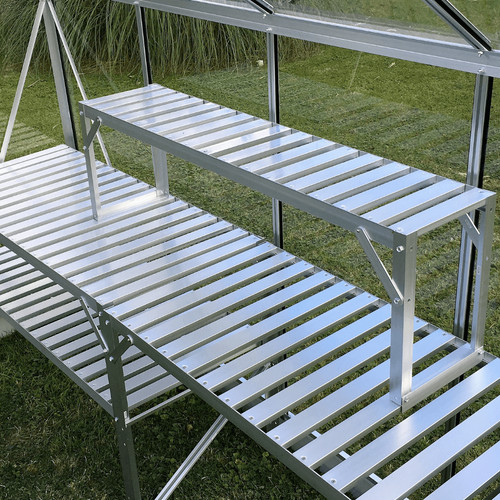 Aluminium greenhouse staging - aluminium,