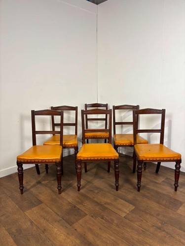 Set six edwardian mahogany - set,