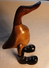 Hand Carved Wooden Duck with