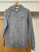 Jack Wills Grey Full-Zip Hoodie - Size Medium
