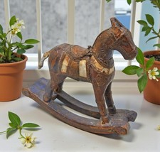 Vintage Wooden Rocking Horse
