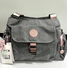 Kipling Fairfax Multiway Bag New With Tags Monkey GREY LINEN Handbag Strap