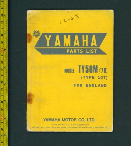 Yamaha ty50m parts - parts, (78-83)