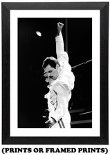 Freddie Mercury (Queen) - B&W  Photo - Poster Print - Wall Art - A5 A4 A3 #128