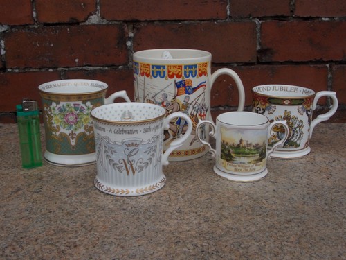 Lot royal memorabilia cups - lot,