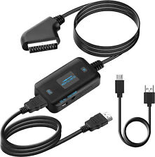 SCART To HDMI Converter Audio Video Adapter For HDTV Sky Box STB Plug HD TV DVD