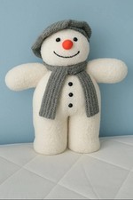 KNITTING PATTERN ONLY - CHRISTMAS SNOWMAN SOFT TOY CHUNKY APPROX 16" TALL