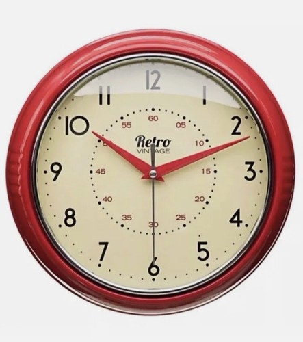 Round kitchen clock retro - kitchen,