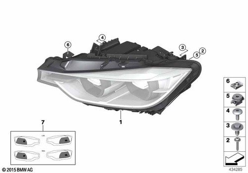 Bmw genuine left headlight - genuine, led