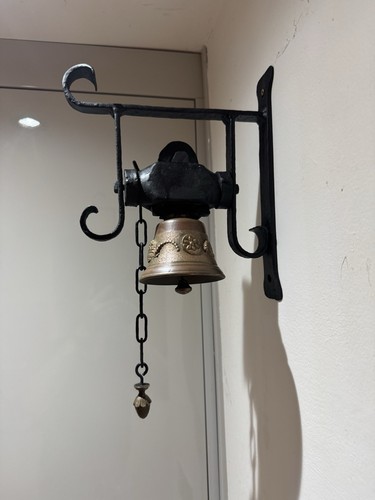 Vintage brass bell wrought - brass,