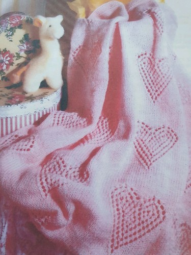 Baby blanket shawl hearts - baby, blanket/shawl