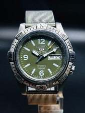 Preowned Seiko Sports ,Watch SRP145  Automatic, Military Dial ,Caliber No.4R36A