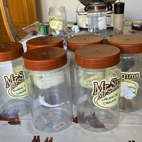 Clear plastic sweet - jars, w/