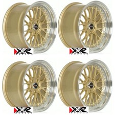 XXR 521 18" x 10J ET25 5x114.3 GOLD WIDE RIMS ALLOYS WHEELS SET x4 BBS Z2184