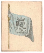 pre 1867 independent Bavaria Bayern state (Germany) flag color card