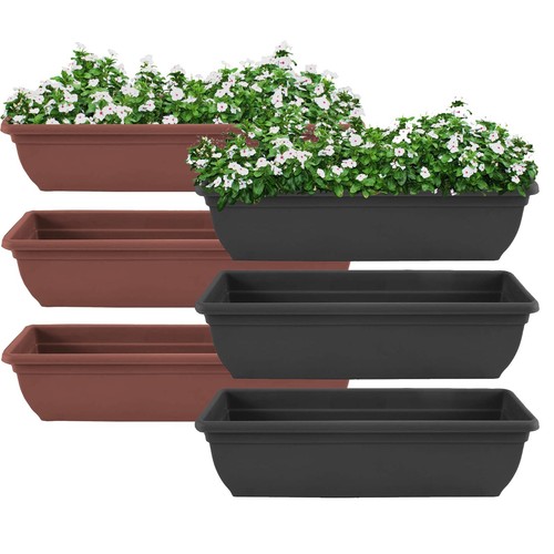 60cm trough planters - 3x, window