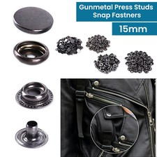 100 Sets Heavy Duty Poppers Snap Fastener Press Stud Sewing Rivet Craft Clothing