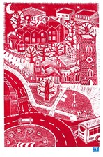 Woodcut print by John Freeman