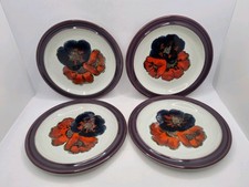 4 Vintage Denby Falstaff Tea/Side Plates  6.5" 16.5 cm Diameter Very Rare VGC S1