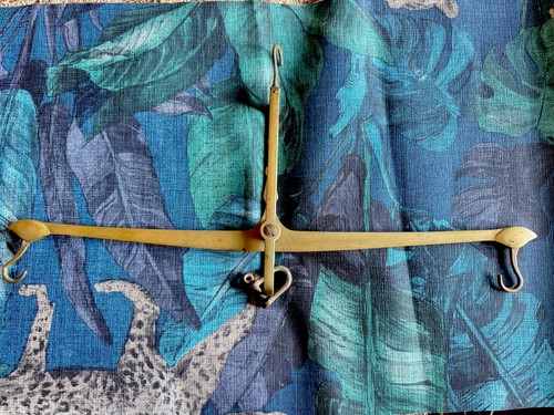 Vintage brass hanging scales - hanging,
