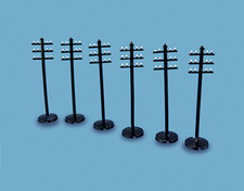 Model Scene 5080 Telegraph Poles (6 Pcs) OO/HO Gauge