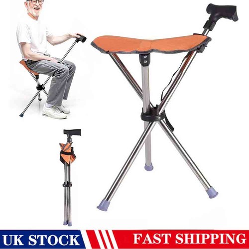 Folding walking stick seat - stick,