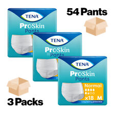 TENA Proskin Pants Normal Medium Adult Nappies 3 Packs of 18 Incontinence Pants