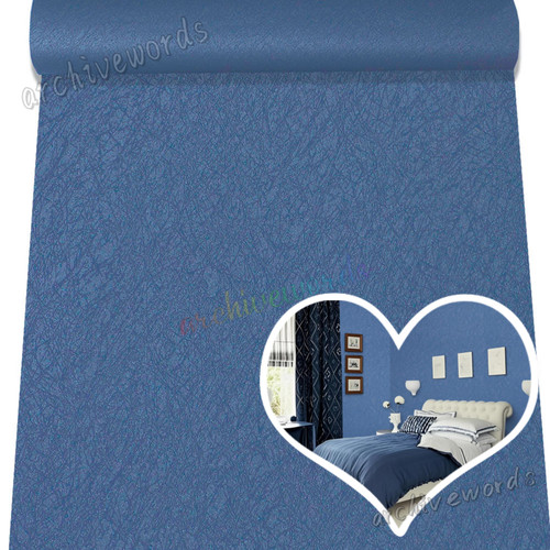 Navy blue plain thick textured - navy,