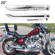 2pcs 20" Exhaust Muffler Pipe Silencers For Yamaha Virago XV 535 125 750 250 920