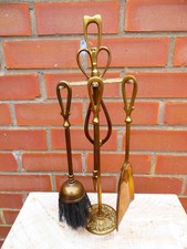 Vintage 4 Piece Brass Fireside Companion Set