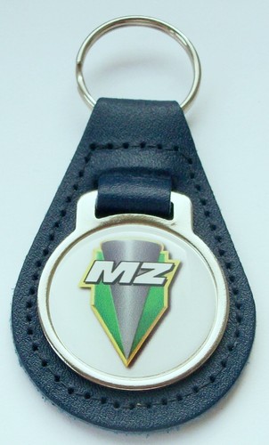 Acrylic badged blue leather - badged,