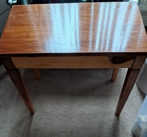 Wooden piano stool with - stool, under