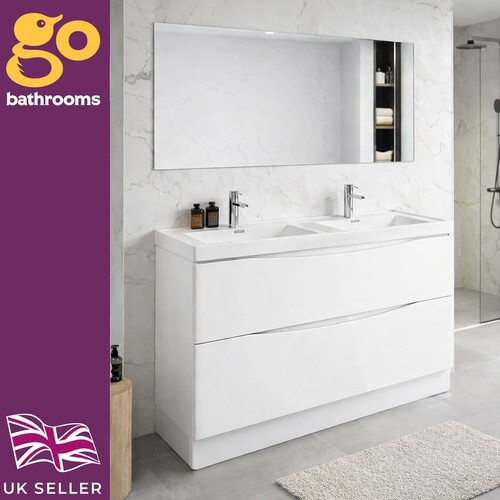 1200mm white gloss double - 1200mm,