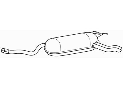 Rear exhaust silencer back box - rear,
