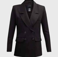 NEW, Smythe Oversized Double Breasted Blazer Black XS #SJ1836
