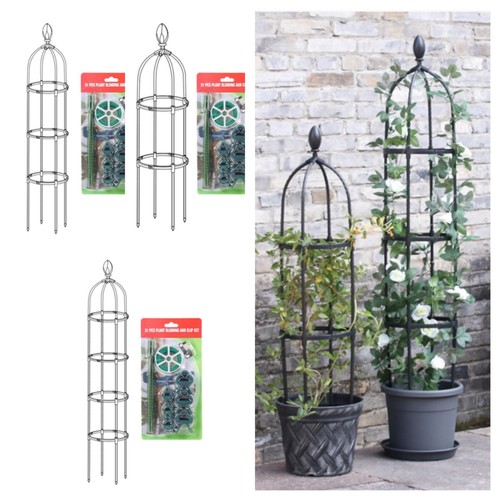 Garden metal obelisk - garden,