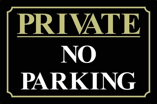 Private parking sign or - private,