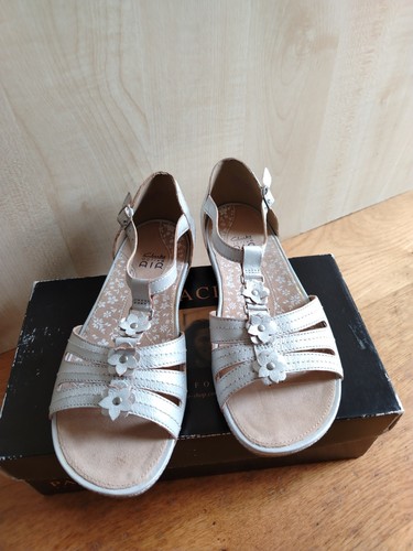 Silver sandals leather clarks - silver,