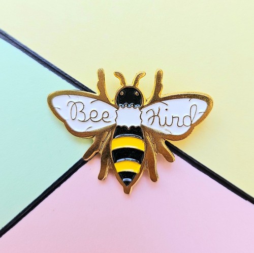 Bee kind enamel pin - kind, badge