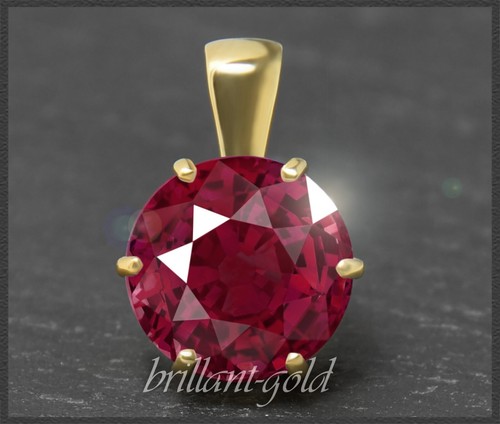 Ruby gold pendant with - , 9mm
