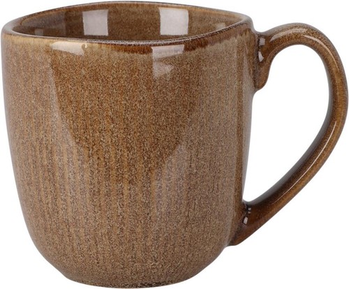 Brown stoneware mug 200ml - mug,